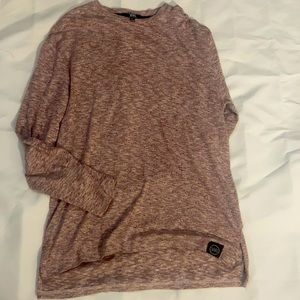 Red young and reckless long T sweater